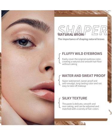 Eyebrow Gel | Quick-Drying Long-Lasting Tinted Brow Gel - Waterproof Eyebrow Gel Sweatproof for Creates Full Voluminous-Looking Brows Riastvy Base Styling Cream - Buy Online on GoSupps.com
