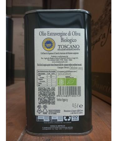 Oil Fanciulli-PGI Toscano-olive oil campaign 2023/2024-0.5L can - Buy Online on GoSupps.com