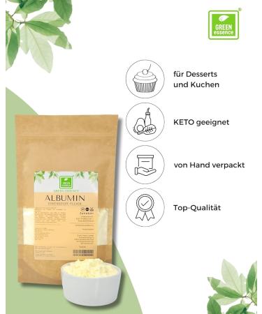 Buy Albumin Powder Protein 500g | Dried & Pasteurized from Green Essence - High-Quality Protein Supplement - Buy Online on GoSupps.com