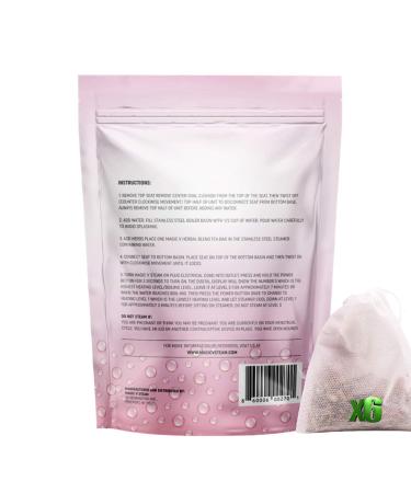 Yoni Herbs for Cleansing & Tightening - Natural V Steam Herbal Bags for Home Vaginal Steaming - 6 Steam Bags for Easy Clean Up - Buy Online on GoSupps.com