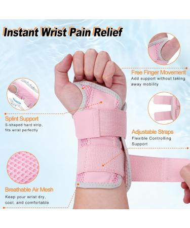Ztl Carpal Tunnel Wrist Brace for Pain Relief - Adjustable Breathable Splint for Tendonitis & Arthritis (Right Hand Pink S/M) - Buy Internationally - Buy Online on GoSupps.com