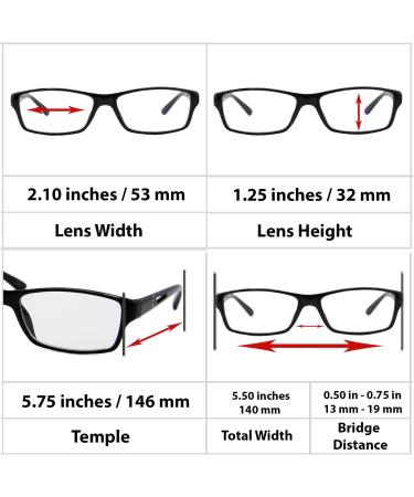 TruVision Blue Light Blocking Reading Glasses - 2 PK Black & Tortoise - 2.50 Strength | International Shipping Available - Buy Online on GoSupps.com