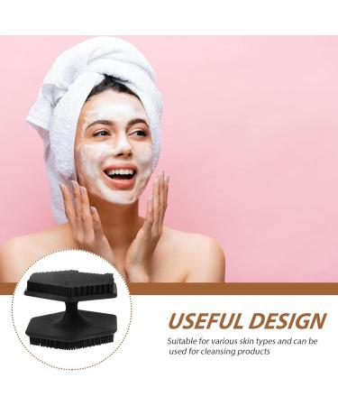 FOMIYES Silicone Face Scrubber Gentle Face Exfoliator Double Sided Facial Brush for Body Cleansing Toddler Hair Brush Newborn Shower Bathing Tool Black - Buy Online on GoSupps.com