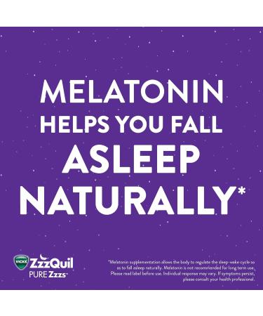 ZzzQuil Pure Zzzs Melatonin Sleep Aid Gummies with Lavender Valerian Root and Chamomile Natural Wildberry Vanilla Flavor Non-Habit Forming Drug-Free 24 Gummies (Pack of 4) 24 Count (Pack of 4) - Buy Online on GoSupps.com