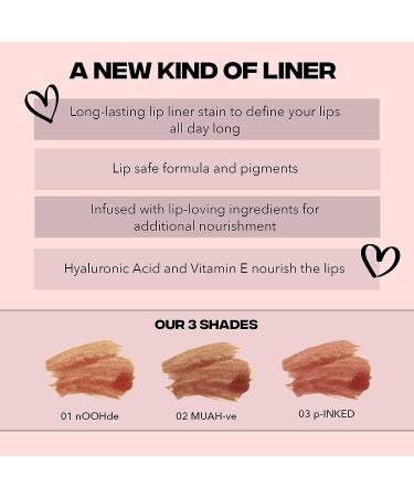 Sacheu Peel Off Lip Stain with Hyaluronic Acid & Vitamin E - Long Lasting Tattoo Lip Liner in p-INKED Shade - For All Skin Types | 1 Pack - Buy Online on GoSupps.com