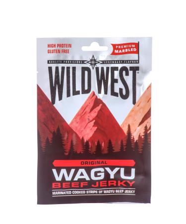 Wild West Wagyu Beef Jerky 1 x 25g - Dried Meat - Protein Snack - High Protein - Low Carb 25 g (1 Pack) - Buy Online on GoSupps.com