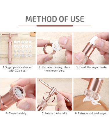Cabilock Alloy Rotary Mold Clay Extruder Set - DIY Fondant & Polymer Clay Tool (Rose Gold) - Buy Online on GoSupps.com