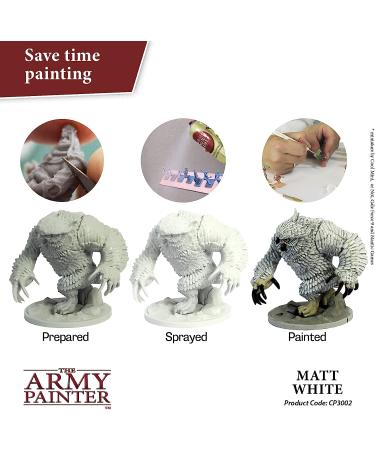 The Army Painter Color Primer Spray Paint - Matt White 400ml - Acrylic Undercoat for Miniatures - Buy Online on GoSupps.com