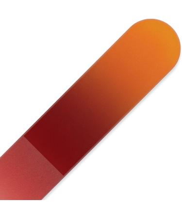 Mont Bleu Large Colour Crystal Nail File in Black Pouch - Genuine Czech Tempered Glass - Handmade in Czech Republic 1 piece Blood Orange - Buy Online on GoSupps.com