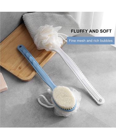 SetSail Shower Body Brush with Bristles and Loofah - Long Handle Back Scrubber for Men and Women - Exfoliating Shower Brush for Skin Massage - Buy Online on GoSupps.com