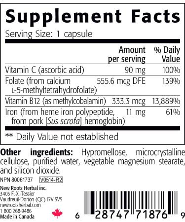 Gentle Iron Supplement for Women & Teens | Monash Low FODMAP | Methylated B-12 & Folate | Raise Hemoglobin & Ferritin | 30 Gelatin Capsules - Buy Online on GoSupps.com