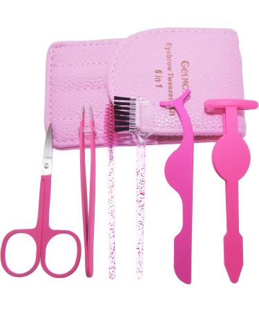 6Pcs Eyelash Curlers and Eyebrow Grooming Kit Set - Tweezer, Applicator Tool, Comb, Scissor, Clippers, and Brush - Portable Mini Set for Women - Fake Lash Cosmetic Essentials - Buy Online on GoSupps.com