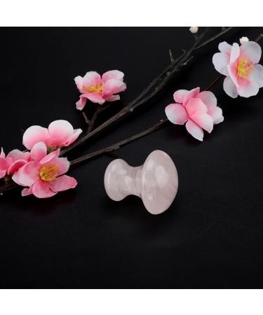 Natural Rose Quartz Massage Tool - Mushroom Shaped Crystal Massage Device for Face & Eye Care - Buy Online on GoSupps.com