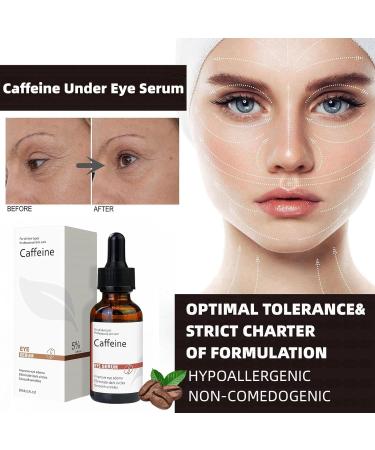 Caffeine & Hyaluronic Acid Under Eye Serum Caffeine Eye Serum Under Eye Cream for Dark Circles and Puffy Eyes Eye Serum for Dark Circles Eye Cream Anti Aging Firming Eye Cream Under Eye Treatment - Buy Online on GoSupps.com