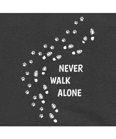 Shirtracer Women s Hoodie - Never Walk Alone Dog Paw Prints Gift - Perfect for Dog Owners - Anthracite Mottled L - Buy Online on GoSupps.com