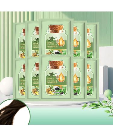 Natural Plant Hair Dye - 10Pcs Bubble Formula | Fast Coloring Mild Care Long-lasting Brown - 30ml Each - Buy Online on GoSupps.com