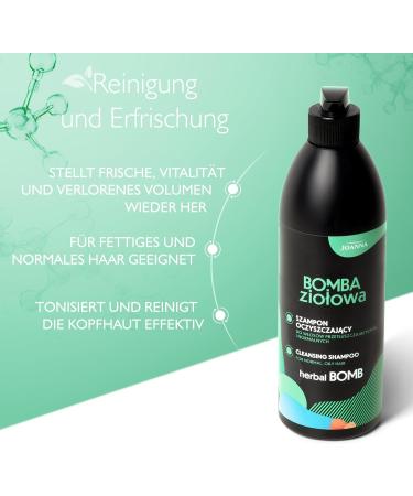 JOANNA Herbal Bomb cleansing shampoo 500 ml intensively moisturizing and nourishing care for weakened brittle hair and provides a natural shine herbal bomb shampoo - Buy Online on GoSupps.com