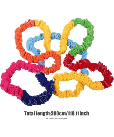 Cooperative Stretchy Band Elastic 78.74in Colorful Portable of War Rope Tear Resistant Fleece Exercise Bands for Group Games Fits 3 People Stretchy Band 300cm - Buy Online on GoSupps.com