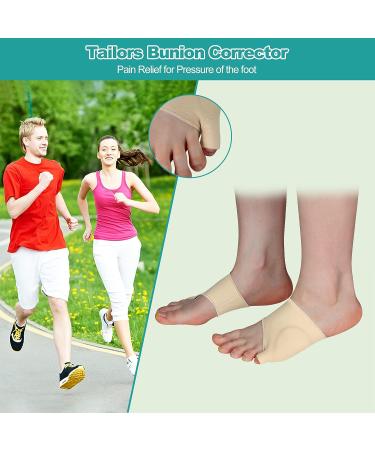 WooTshu Tailors Bunion Corrector for Pinky Toe Pain Relief - Silicone Gel Pad for Toe Straightening and Separation - Anti-Slip Design (L) - Buy Online on GoSupps.com