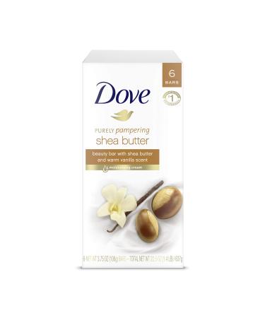 Dove Purely Pampering Beauty Bar Shea Butter 4 oz  6 Bar