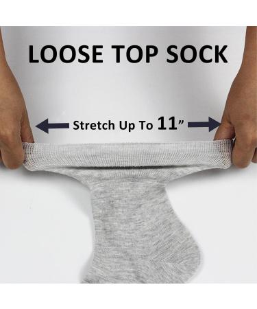 Diabetic Bamboo Fiber Socks for Swollen Feet - Black Medium - Buy Online on GoSupps.com