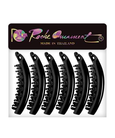 RC Roche Ornament 6 Pcs Womens Premium Hair Banana Clips - Large Black (Pack of 6) - Buy Online on GoSupps.com