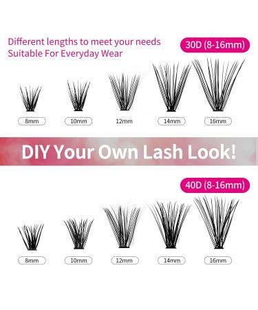 DIY Eyelash Extensions - 200pcs D Curl Mixed Tray (8-16mm) | Reusable & Natural Flare Lashes - Buy Online on GoSupps.com