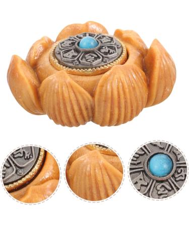 Handcrafted Wooden Miniature Lotus Ornament - Homsfou Auto-Decor for Office & Home Decoration - Buy Online on GoSupps.com