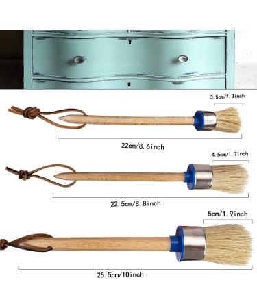 Chalk Paint Brush Set - 3 Pcs Natural Bristle Brushes for Furniture Painting & Waxing | DIY Home Decor, Furniture, Art & Crafts - Buy Online on GoSupps.com