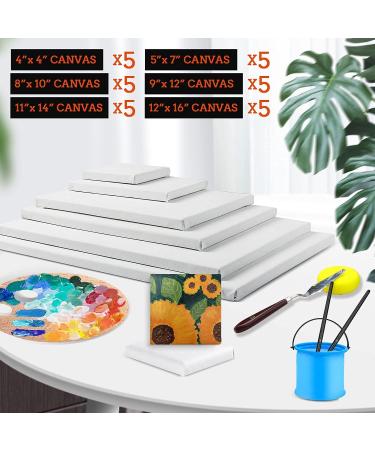 30 Pack Canvas for Oil & Acrylic Paint - 6 Sizes (5 of Each) - Ideal Painting Canvases Set - Buy Online on GoSupps.com