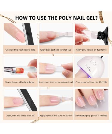 Clear Poly Gel Nail Builder - 15ML False Nail Extension Gel for Beginners & Nail Art Lovers - Buy Online on GoSupps.com