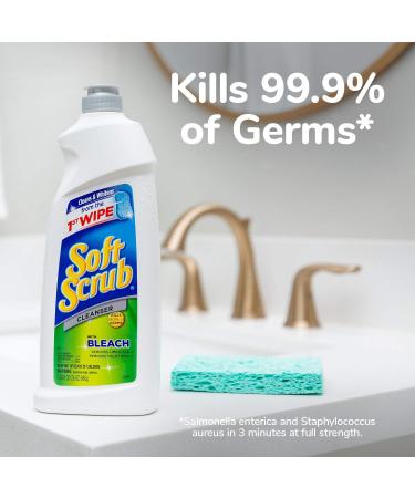 Soft Scrub Cleanser with Bleach - 24 oz Surface Cleaner Kills 99.9% of Germs | International Shipping Available - Buy Online on GoSupps.com