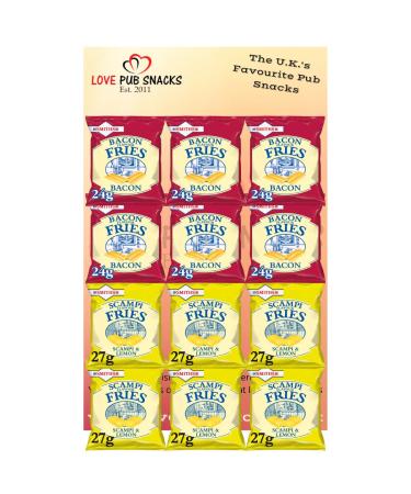 Bacon Scampi Mixed Pub Card | 6x24g Bacon Fries + 6x27g Scampi Fries