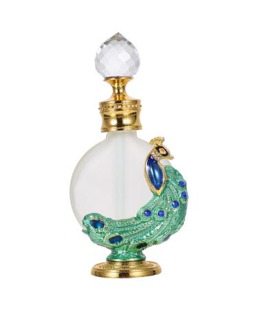 FRCOLOR 1Pc peacock essential oil bottle glass perfume bottle parfum for women empty essential oil container dispenser container cosmetic travel containers Dropper Bottle Miss vial filling