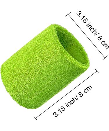 WILLBOND 6-Piece Neon Wrist Sweatbands Set for Football, Basketball, Running - Neon Pink, Neon Green, Sky Blue - Buy Online on GoSupps.com