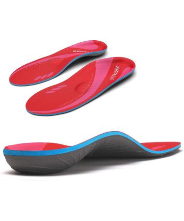 Arch Support Sports Insoles | Relieve Foot Fatigue | Unisex | Fits Variety of Shoe Types | Size UK 7 (26cm/10.25 inches) | Red - Buy Online on GoSupps.com