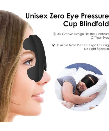 3D Contoured Sleep Eye Mask - Zero Pressure 99% Light Block Adjustable & Washable - Perfect for Home Travel & Office - Buy Online on GoSupps.com