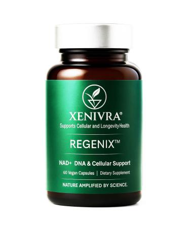 Xenivra Regenix NAD+ Supplement | NAD Booster with Nicotinamide Riboside (NR) | Cellular Energy & Healthy Aging | Resveratrol & CoQ10 | 60 Vegan Capsules