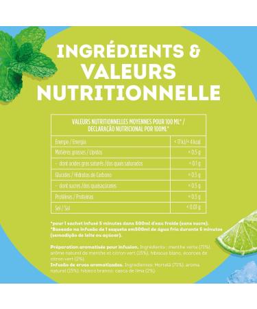 Lipton Cold Brew Cold Infusion Lemon & Mint Taste Ideal for Ice Tea Ingredients of 100% Natural Origin 6x15 Pyramid Bag - Buy Online on GoSupps.com