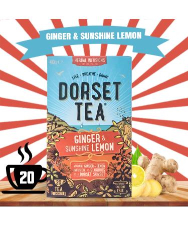 Dorset Tea Pick N Mix - Choose From 8 Flavours | Strawberries & Cream Cool Earl Grey Foraged Fruits Ginger & Sunshine Pure Green-Tea Wild About Mint Sunshine Lemon - Pack of 5 - Buy Online on GoSupps.com