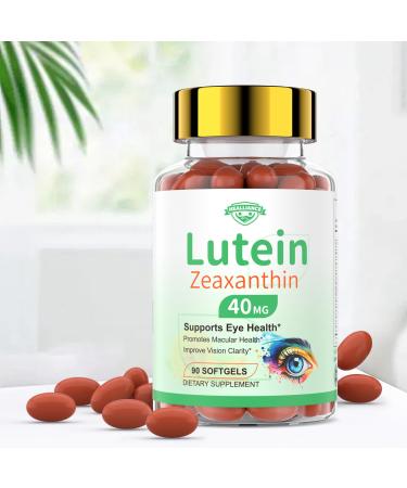 Lutein and Zeaxanthin Supplement Lutein Eyes Vitamins Support Vision Clarity Macular Health Dry Eye Comfort Blue Light with Bilberry Extract Omega 3 Zinc and Vitamins C & E for Adults