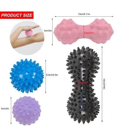 Hedgehog Ball Set - 4 Pieces Knob Massage Balls for Relaxation & Relief | International Shipping - Buy Online on GoSupps.com