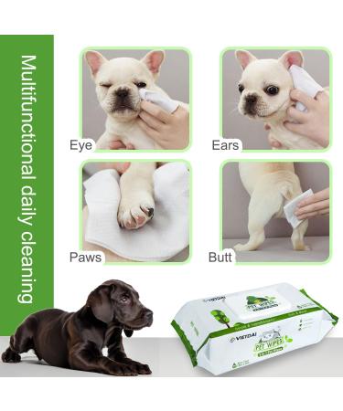 Vietdai Hypoallergenic Dog Wet Wipes - Extra Thick Cleaning Cloths for Paws Face Body & Butt - 400 Pieces - Ideal for Cats & Dogs - International Shipping - Buy Online on GoSupps.com