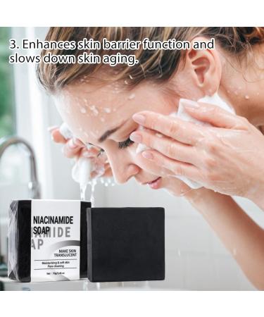 Natural Niacinamide Cleansing Soap Bar Brightening Niacinamide Soap with Coconut Oil Niacinamide Skin Whitening Soap for Dark Spots Moisturizing Soap with Niacinamide Reduces Oiliness - Buy Online on GoSupps.com
