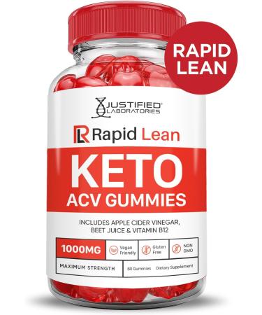 Rapid Lean Keto ACV Gummies - 3 Pack | Advanced 1000MG Formula with Apple Cider Vinegar Pomegranate & Beet Juice - Vegan Non-GMO - 180 Gummies for Weight Loss - Buy Online on GoSupps.com
