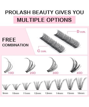 280 Pcs 30D-C-0.07-10 Cluster Wispy Lashes DIY At Home - C D Curl Bottom Lashes - 10mm Length - Large Size - Buy Online on GoSupps.com