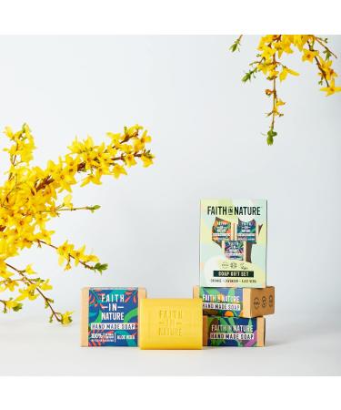 Faith In Nature Natural Handmade Soap Gift Set Vegan & Cruelty Free No SLS or Parabens 3 x 100g Mutli 100 g (Pack of 3) - Buy Online on GoSupps.com