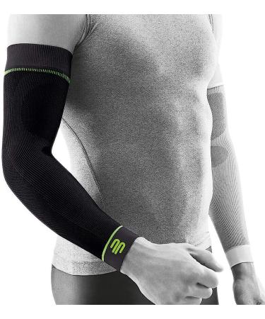 Bauerfeind Sports Compression Arm Sleeves - Large/Long Black (1 Pair) | Gradient Compression for Improved Oxygen and Blood Circulation - Buy Online on GoSupps.com