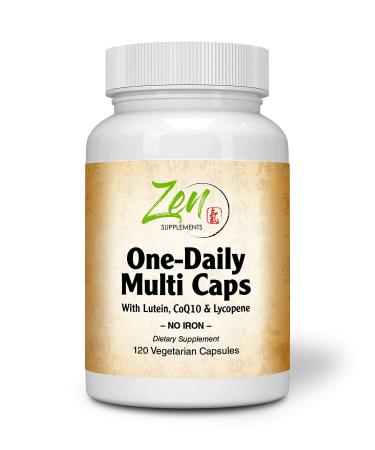High Potency Multimineral & Daily MultiVitamin Without Iron - Lutein B6 Vitamins Super B Complex - Support Overall Well-Being with These Pure MultiVitamins - 120 VegCap Immunity Vitamins for Adults