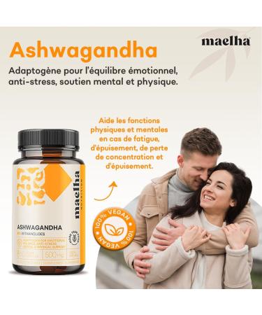 Ashwagandha Ayurveda | Concentrated extract 8% in Withanolides | 60 capsules | 100% natural supplement - Buy Online on GoSupps.com